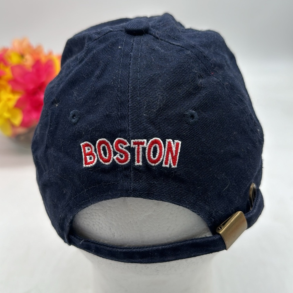 Boston Navy Blue Red Baseball Cap Hat Adjustable HT5305E - Picture 3 of 5